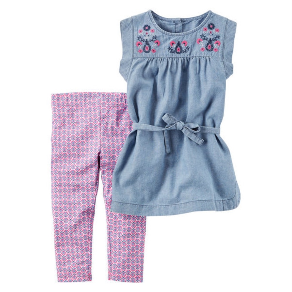 Carter’s Chambray Tunic and Legging Set